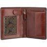 Коричневое мужское портмоне из натуральной кожи с блоком для карт и документов Visconti Hector 69133 - 7
