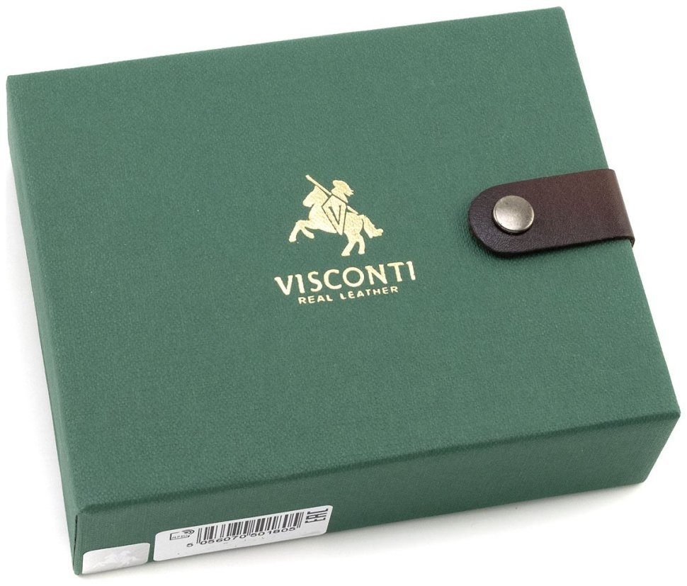 Коричневое мужское портмоне из натуральной кожи с блоком для карт и документов Visconti Hector 69133 фото №8 Коричневое мужское портмоне из натуральной кожи с блоком для карт и документов Visconti Hector 69133 modnotak фото №8