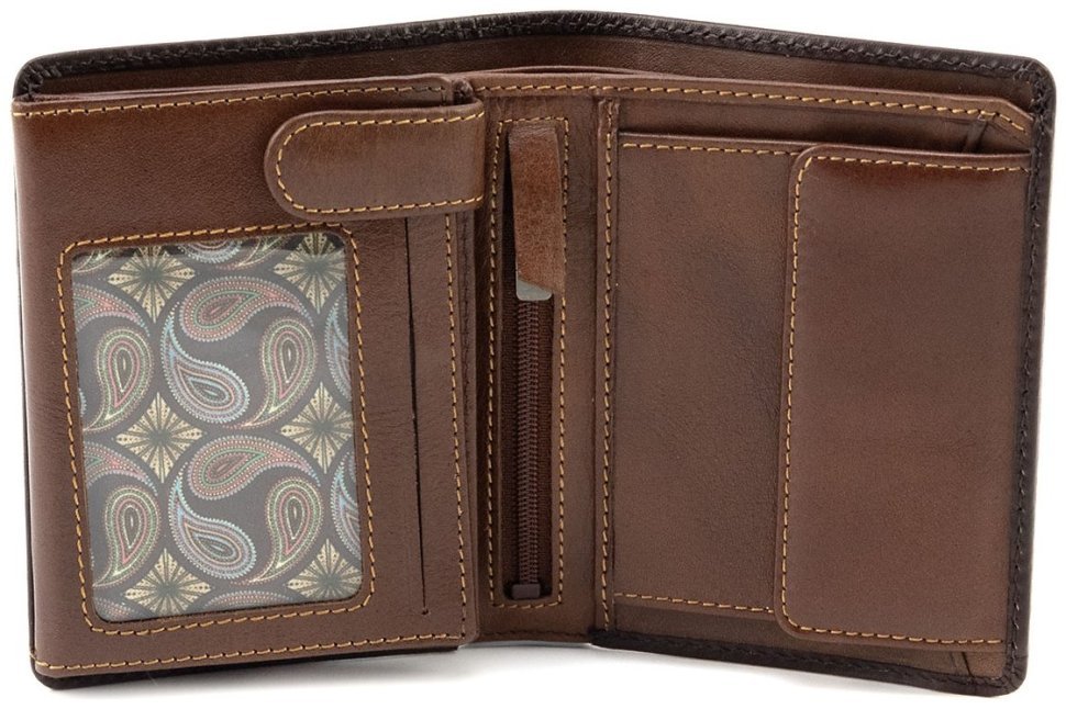 Коричневое мужское портмоне из натуральной кожи с блоком для карт и документов Visconti Hector 69133 фото №2 Коричневое мужское портмоне из натуральной кожи с блоком для карт и документов Visconti Hector 69133 modnotak фото №2