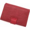 Жіночий червоний гаманець з натуральної шкіри з тисненням під рептилію Tony Bellucci (12466) - 3