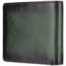 Темно-зеленое мужское портмоне из натуральной кожи без монетницы Visconti Milo 69233 - 2