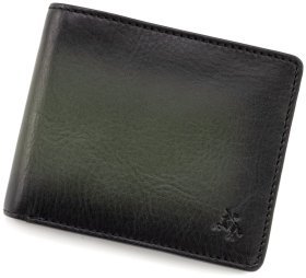 Темно-зелене чоловіче портмоне із натуральної шкіри без монетниці Visconti Milo 69233