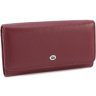 Жіночий бордовий гаманець великого розміру з клапаном на кнопці ST Leather (15400) - 1