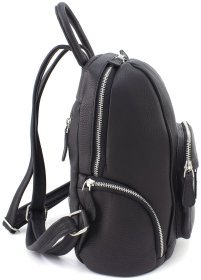 Черный женский городской рюкзак формата А4 из натуральной кожи KARYA 69733