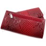Жіночий червоний гаманець з фактурою під рептилію KARYA (1050-019) - 3