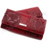 Жіночий червоний гаманець з фактурою під рептилію KARYA (1050-019) - 1
