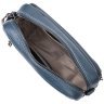 Компактная женская плечевая сумка из натуральной кожи синего цвета Vintage 2422297 - 4