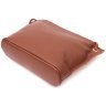 Середня жіноча сумка на плече із фактурної шкіри коричневого кольору Vintage 2422397 - 3