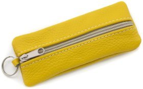 Жовта жіноча ключниця великого розміру з натуральної шкіри флотар ST Leather 70834