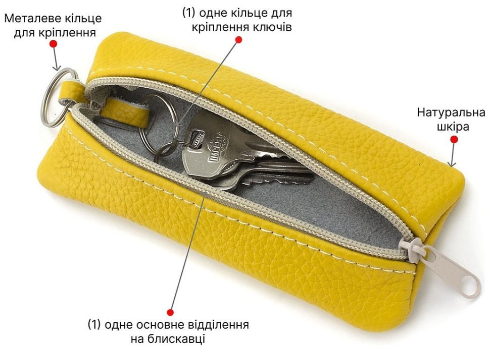 Желтая женская ключница крупного размера из натуральной кожи флотар ST Leather 70834 фото №4 Желтая женская ключница крупного размера из натуральной кожи флотар ST Leather 70834 modnotak фото №4