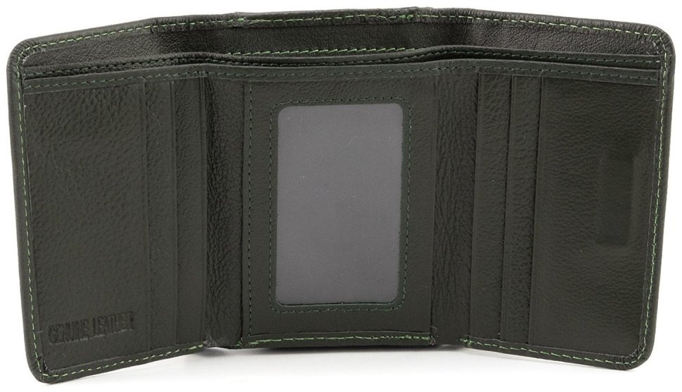Кожаный женский кошелек малого размера с магнитной застежкой ST Leather 90834 зеленый цвет modnotak фото №2
