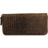 Солідний гаманець клатч з натуральної шкіри під рептилію VINTAGE STYLE (14462) - 5