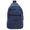 Мужская сумка-слинг из плотного текстиля синего цвета Monsen 71534 - 1