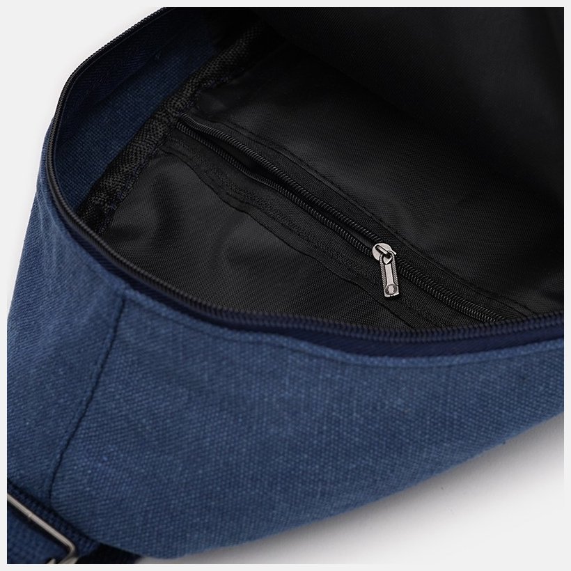 Мужская сумка-слинг из плотного текстиля синего цвета Monsen 71534