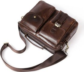 Деловая горизонтальная мужская сумка в стиле винтаж VINTAGE STYLE (14693)