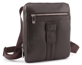 Кожаная мужская сумка через плечо турецкого производства - KARYA (10399)