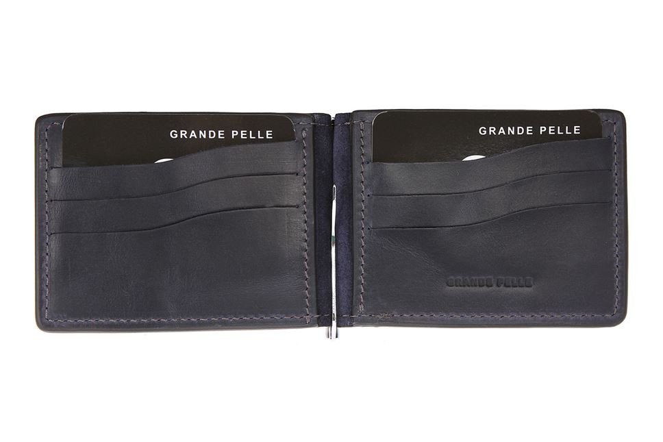 Компактный зажим из мягкой кожи Grande Pelle (13159) modnotak фото №6