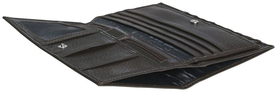Большое мужское портмоне из натуральной кожи флотар без застежки Vip Collection 102334 коричневого цвета фото №4 Большое мужское портмоне из натуральной кожи флотар без застежки Vip Collection 102334 коричневого цвета modnotak фото №4
