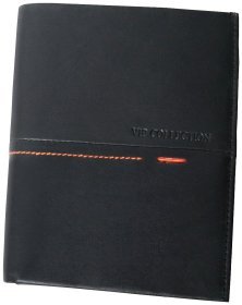 Шкіряне чоловіче портмоне Beverly Hills чорного кольору без застібки Vip Collection 102534