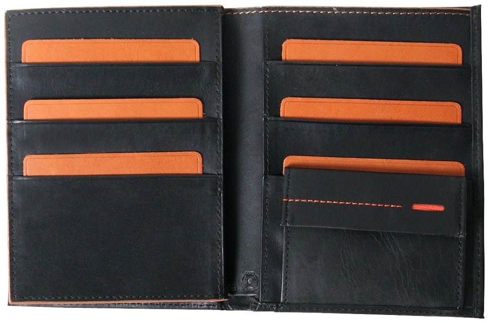 Шкіряне чоловіче портмоне Beverly Hills чорного кольору без застібки Vip Collection 102534 фото №4 Шкіряне чоловіче портмоне Beverly Hills чорного кольору без застібки Vip Collection 102534 modnotak фото №4