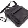 Містка сумка з фактурної шкіри чорного кольору Leather Collection (10073) - 7