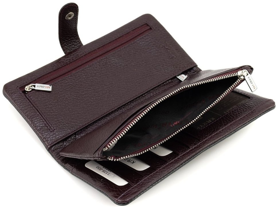 Двоколірний купюрник із фактурної шкіри з монетницею KARYA (82734) modnotak фото №7