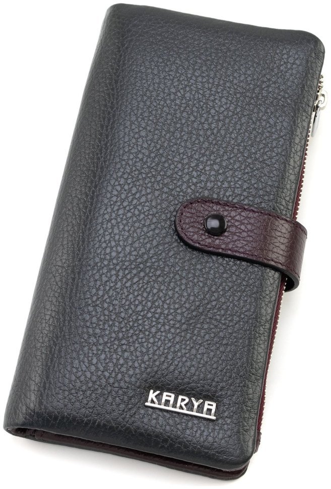 Двоколірний купюрник із фактурної шкіри з монетницею KARYA (82734) modnotak фото №4