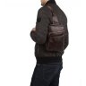 Мужской кожаный слинг коричневого цвета на одно плечо Tiding Bag (15736) - 2