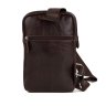 Мужской кожаный слинг коричневого цвета на одно плечо Tiding Bag (15736) - 3