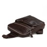 Мужской кожаный слинг коричневого цвета на одно плечо Tiding Bag (15736) - 5
