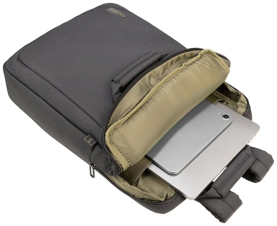 Тонкий текстильный рюкзак из текстиля на каждый день для ноутбука 16" Tucano WO4 MB Pro 103634 черного цвета фото №9 Тонкий текстильный рюкзак из текстиля на каждый день для ноутбука 16" Tucano WO4 MB Pro 103634 черного цвета modnotak фото №9