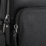 Кожаная наплечная мужская сумка черного цвета с двумя автономными отделениями Tiding Bag (15910) - 5