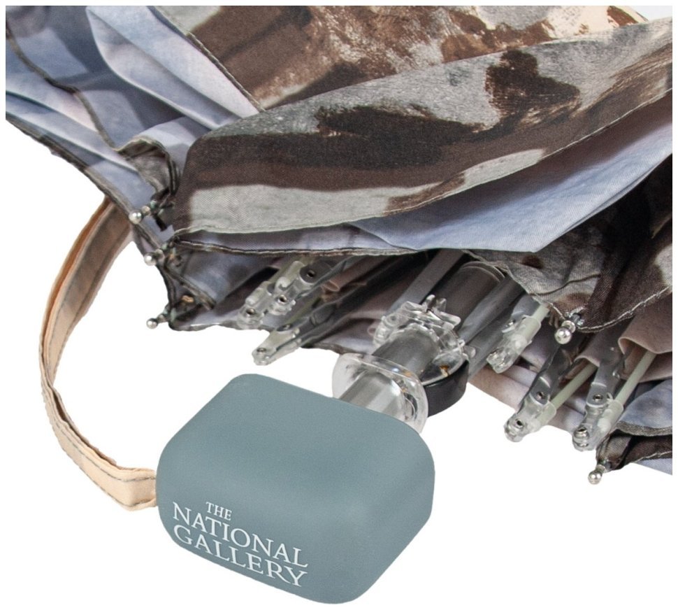 Зонт женский Fulton National Gallery Tiny-2 L794 Thames Below Westminster (механика, складная, серого цвета с рисунком "Биг Бена") 93834 modnotak фото №7