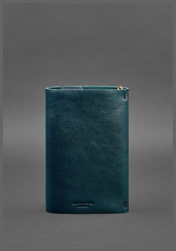 Кожаный блокнот (софт-бук) зеленого цвета на магнитах BlankNote (14134) modnotak фото №5