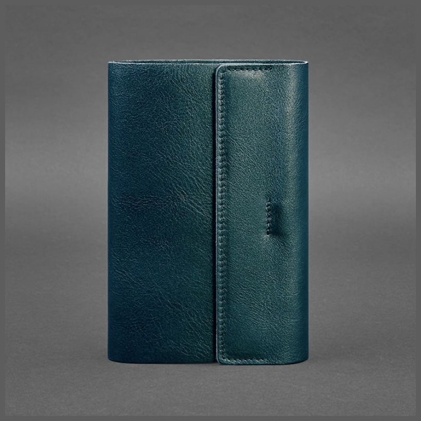 Кожаный блокнот (софт-бук) зеленого цвета на магнитах BlankNote (14134) modnotak фото №3