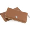 Світло-коричневий багатофункціональний гаманець з натуральної шкіри KARYA (1072-37) - 1
