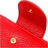 Червоний жіночий гаманець із натуральної шкіри флотар із хлястиком на кнопці Tony Bellucci (2422017) - 3
