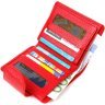 Червоний жіночий гаманець із натуральної шкіри флотар із хлястиком на кнопці Tony Bellucci (2422017) - 5