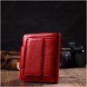 Червоний жіночий гаманець із натуральної шкіри флотар із хлястиком на кнопці Tony Bellucci (2422017) - 8