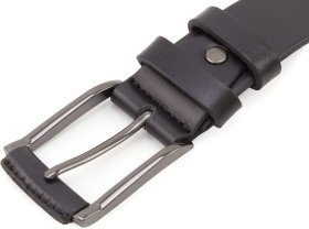 Чоловічий гладкий ремінь для брюк з натуральної шкіри S.T Italian Style (35803)