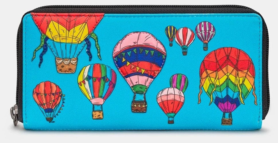 Женский кожаный кошелек на молнии с нашивкой "фестиваль воздушных шаров" Yoshi (Balloon Festival) 94434 фото №1 Женский кожаный кошелек на молнии с нашивкой "фестиваль воздушных шаров" Yoshi (Balloon Festival) 94434 modnotak фото №1
