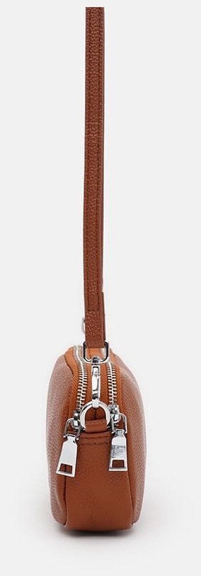 Компактная женская сумка кроссбоди из фактурной кожи на 2 отделения Borsa Leather 104534 рыжая фото №4 Компактная женская сумка кроссбоди из фактурной кожи на 2 отделения Borsa Leather 104534 рыжая modnotak фото №4