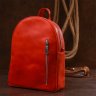 Кожаный женский рюкзак красного цвета в винтажном стиле Shvigel (16327) - 7