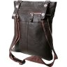 Коричневая кожаная сумка на плечо вертикального типа для мужчин Vip Collection (21097) - 3