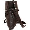 Коричнева шкіряна сумка на плече вертикального типу для чоловіків Vip Collection (21097) - 4
