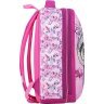 Школьный текстильный рюкзак для девочек малинового цвета с принтом совы Bagland (55334) - 2