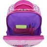 Школьный текстильный рюкзак для девочек малинового цвета с принтом совы Bagland (55334) - 4