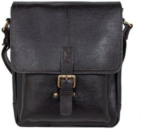 Мужская сумка планшет из натуральной фактурной кожи через плече Ashwood Benjamin коричневого цвета 95434