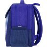 Шкільний рюкзак для хлопчиків із синього текстилю з принтом мотоцикліста Bagland (55534) - 2