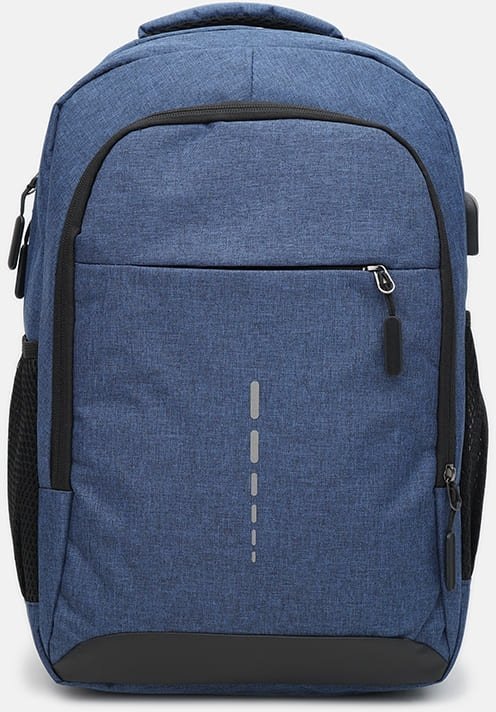 Синій чоловічий рюкзак із текстилю під ноутбук Monsen (56234)